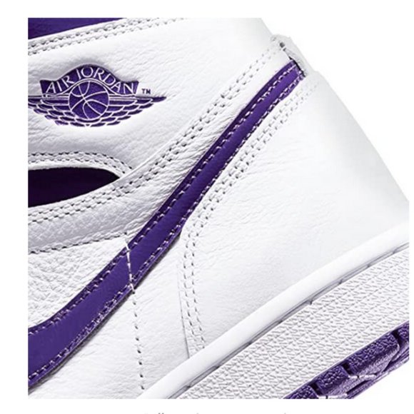 Women's Jordan 1 High OG Court Purple & White - Picture 5 of 5